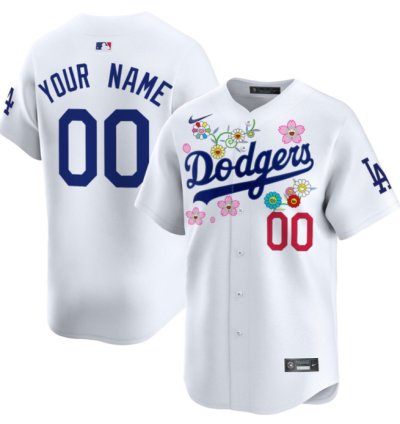 Custom Dodgers Jersey Takashi Murakami 2025 Vapor Premier Limited Stitched White