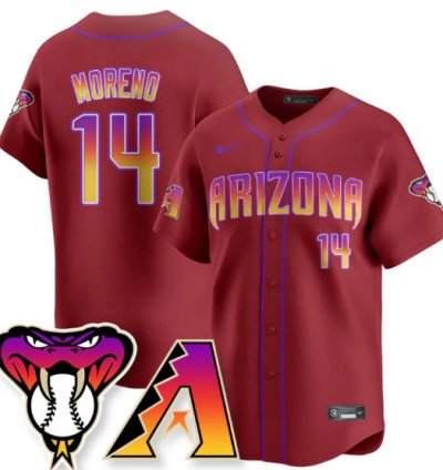 Gabriel Moreno Jersey 14 Arizona Diamondbacks 2025 City Connect Concept Stitched Red