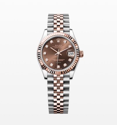 Rolex Datejust 31 2024 Steel Rose Datejust 31 Chocolate Diamond Dial Jubilee Unworn Box Papers 278271