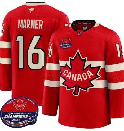 Men Mitch Marner Jersey 16 Canada 4 Nations Face-off 2025 Champions V2 Red