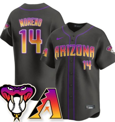 Gabriel Moreno Jersey 14 Arizona Diamondbacks 2025 City Connect Concept Stitched Black