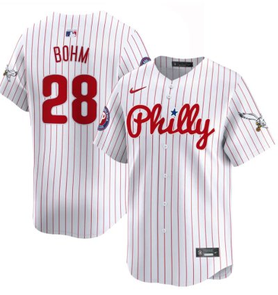Alec Bohm Jersey 28 Phillies And Eagles Vapor Premier Limited Stitched Pinstripe