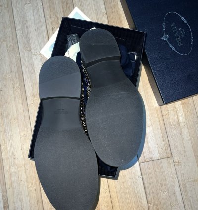 Brushed-leather Loafers With Studs And Rhinestones