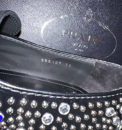 Brushed-leather Loafers With Studs And Rhinestones