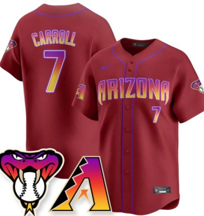 Corbin Carroll Jersey 7 Arizona Diamondbacks 2025 City Connect Concept Stitched Red