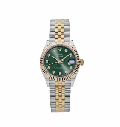 Rolex Datejust 31 278273 Ladies Yellow Gold Stainless Steel Green Dial 2023