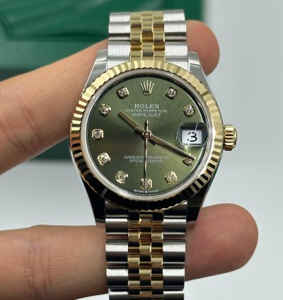 Rolex Datejust 31 278273g Green Dial Jubilee