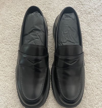 Car Shoe Slip-on Chunky Leather Loafers