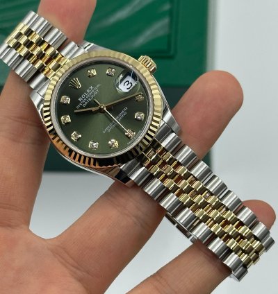 Rolex Datejust 31 278273g Green Dial Jubilee