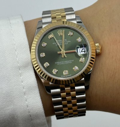 Rolex Datejust 31 278273g Green Dial Jubilee