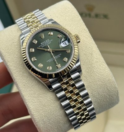 Rolex Datejust 31 278273g Green Dial Jubilee