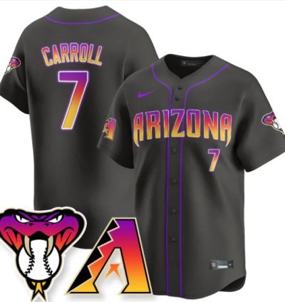 Corbin Carroll Jersey 7 Arizona Diamondbacks 2025 City Connect Concept Stitched Black
