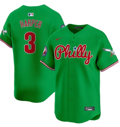 Bryce Harper Jersey 3 Phillies And Eagles Vapor Premier Limited Stitched Green