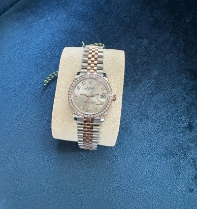Rolex Datejust 31 278381rbr-0016 Datejust 31 Mm Everose Gold Jub Silver 10 Br Diamond Bezel
