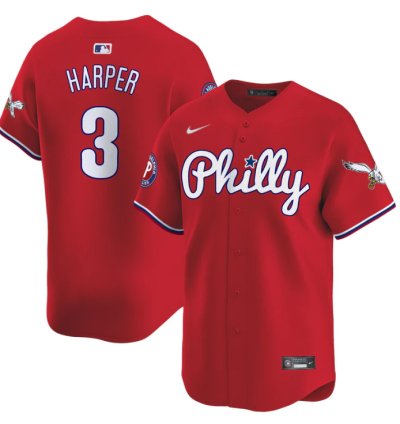 Bryce Harper Jersey 3 Phillies And Eagles Vapor Premier Limited Stitched Red