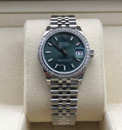 Rolex Datejust 31 278384rbr Green Index Dial Jubilee