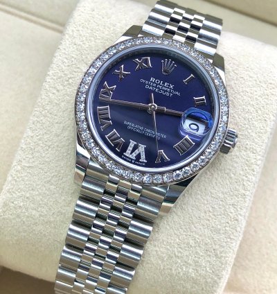 Rolex Datejust 31 278384rbr Ixvi Purple Roman Dial Jubilee