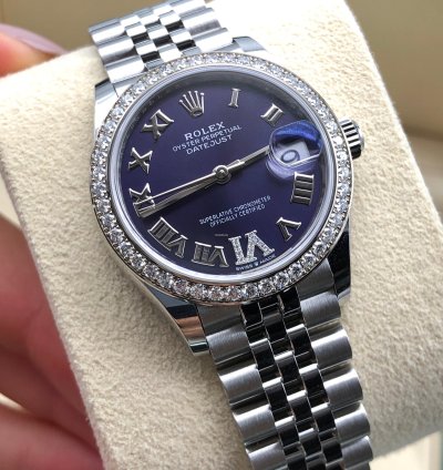 Rolex Datejust 31 278384rbr Ixvi Purple Roman Dial Jubilee