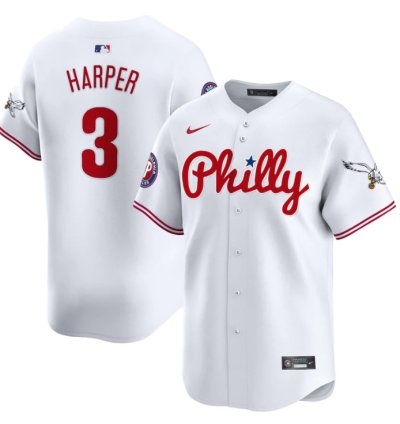 Bryce Harper Jersey 3 Phillies And Eagles Vapor Premier Limited Stitched White