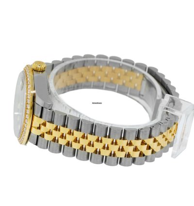 Rolex Datejust 31 31mm 18k Yellow Gold Steel Rhodium Diamond Dial Diamond Bezel 278383