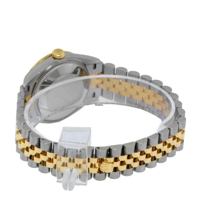 Rolex Datejust 31 31mm 18k Yellow Gold Steel Rhodium Diamond Dial Diamond Bezel 278383