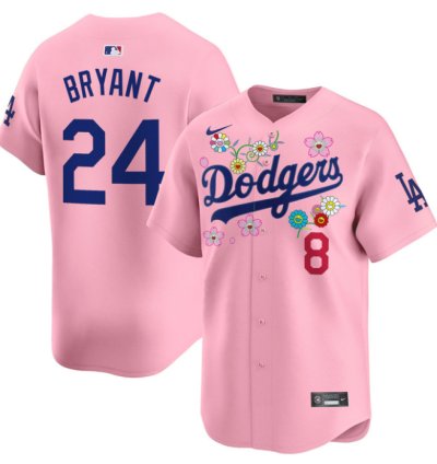 Kobe Bryant Jersey 24 Dodgers X Takashi Murakami 2025 Vapor Limited Stitched Cherry Blossom