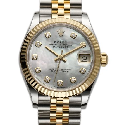 Rolex Datejust 31 31mm Steel And 18k Yg Mop Mother Of Pearl Diamond Dial Jubilee