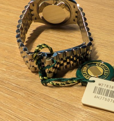 Rolex Datejust 31 Azurro With Diamonds Bezel Floral Face Gold Steel Jubilee