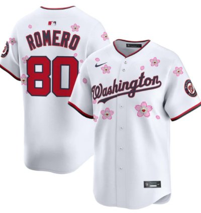 Maxwell Romero Jr Jersey 80 Washington Blossom Vapor Premier Limited Stitched White