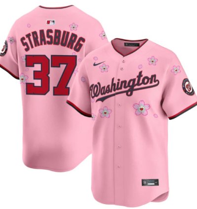 Stephen Strasburg Jersey 37 Washington Nationals Cherry Blossom Vapor Premier Limited Stitched