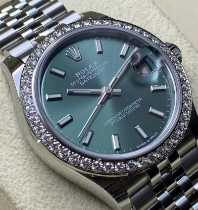 Rolex Datejust 31 Green Index Jub