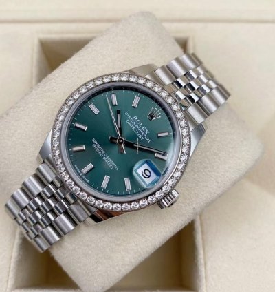 Rolex Datejust 31 Green Index Jub