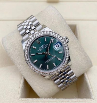 Rolex Datejust 31 Green Index Jub