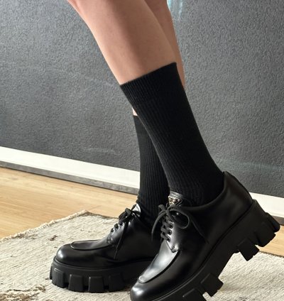 Current Collection Monolith Lace-up Shoes In Brushed Leather