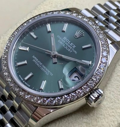 Rolex Datejust 31 Green Index Jub
