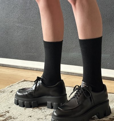 Current Collection Monolith Lace-up Shoes In Brushed Leather