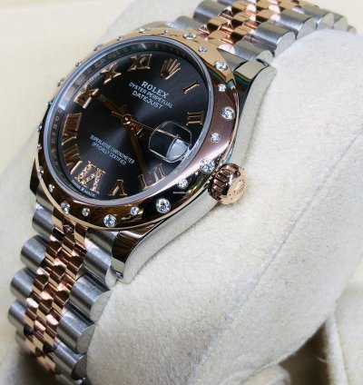 Rolex Datejust 31 Grey Roman Dial Number Vi Diamond 31mm