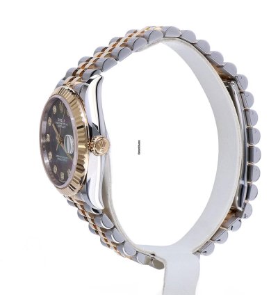 Rolex Datejust 31 Jubilee Gold Steel Mother Of Black Pearl Diamonds Unworn 2025
