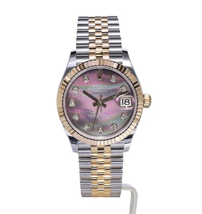 Rolex Datejust 31 Jubilee Gold Steel Mother Of Black Pearl Diamonds Unworn 2025