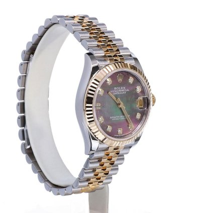Rolex Datejust 31 Jubilee Gold Steel Mother Of Black Pearl Diamonds Unworn 2025