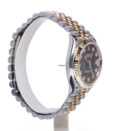 Rolex Datejust 31 Jubilee Gold Steel Mother Of Black Pearl Diamonds Unworn 2025