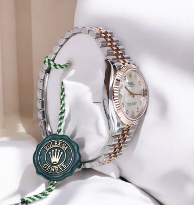 Rolex Datejust 31 Jubilee Rose Gold Steel - Mother Of Pearl Factory Diamonds Unworn 2024