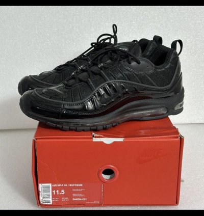 Ds Supreme Nike Air Max 98 Triple Black Sz 11 5