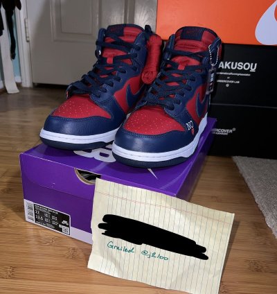 Ds Supreme Nike By Any Means Dunk High Og