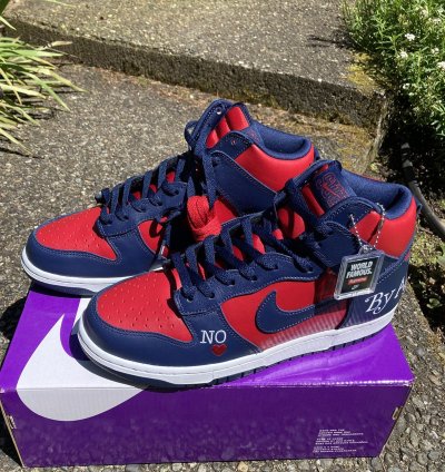Dunk High By Any Means Navy Red