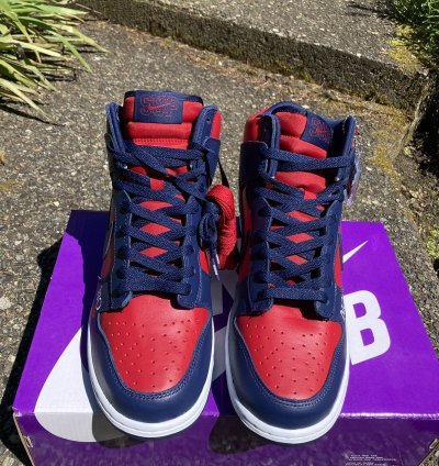 Dunk High By Any Means Navy Red