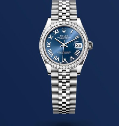 Rolex Datejust 31 New 2024 Blue Roman Dial Diamond Bezel Stainless Steel Jubilee