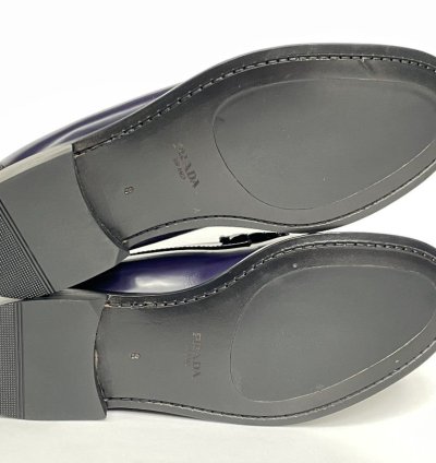 Eggplant Purple Polished Leather Loafers