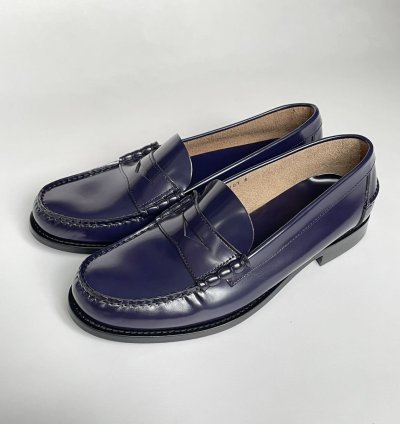Eggplant Purple Polished Leather Loafers
