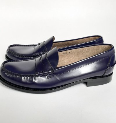 Eggplant Purple Polished Leather Loafers